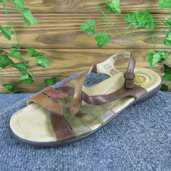 Earth Spirit Women's Belinda Gladiator Brown Leather 8.5 Medium Gently Used 2025 - Picture 1 of 7